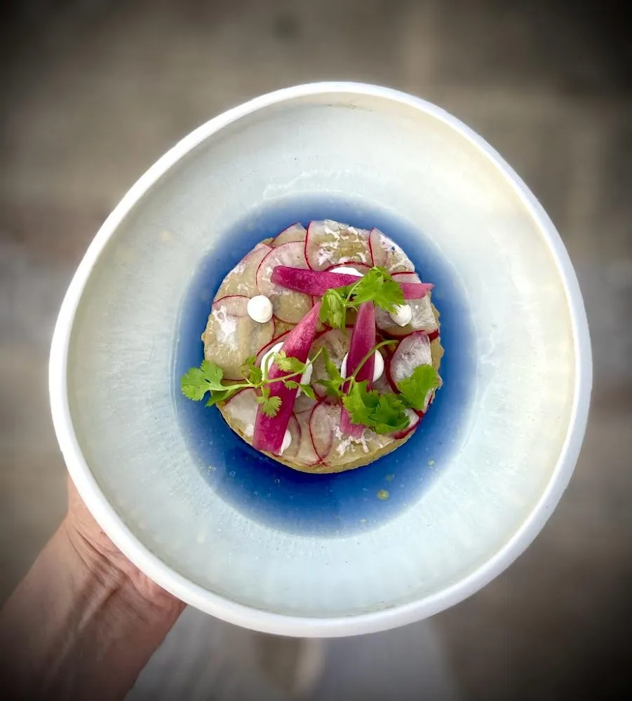 Ceviche de Dorade Pickels D'oignons Radis Et Grenades Leche de Tigre